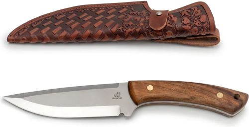 BeaverCraft Hunting Knife HGK1 Art Carbon Steel 140mm Walnut