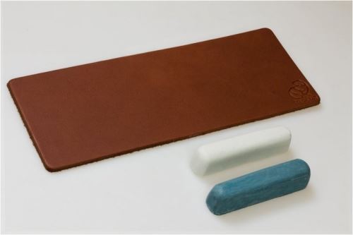 BeaverCraft obtahovací kůže Leather Strop for Honing (Green, White)