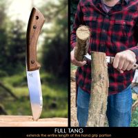 BeaverCraft Bushcraft Knife BSH1 Dune Carbon Steel 125mm Walnut (5)