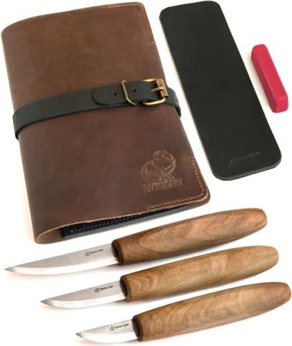 BeaverCraft řezbářská sada Premium Whittling Set with Walnut Handle