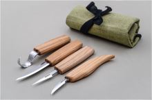 BeaverCraft řezbářská sada Set of 4 Knives in Tool Roll (3)