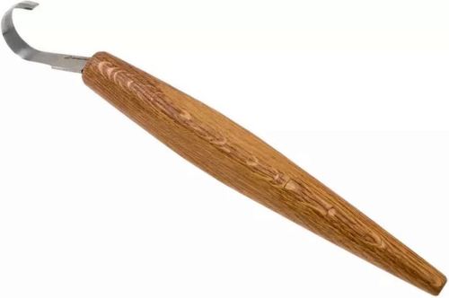 BeaverCraft lžičkový nůž Spoon Carving Knife Deep Cut Bevels Oak Handle Right Edge