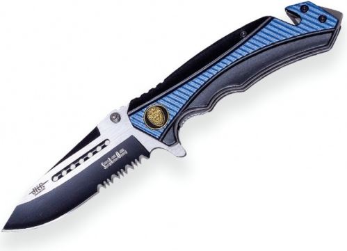 Joker záchranářský nůž SAO Aluminium Handle Blue 85 mm s pouzdrem