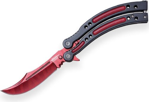 Joker motýlek Aluminium Counter Strike Go Black/Red Butterfly 100 mm