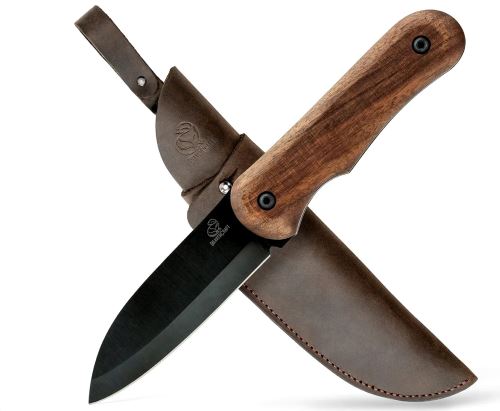 BeaverCraft Bushcraft Knife BSH5 Shadow Carbon Steel 95mm Walnut